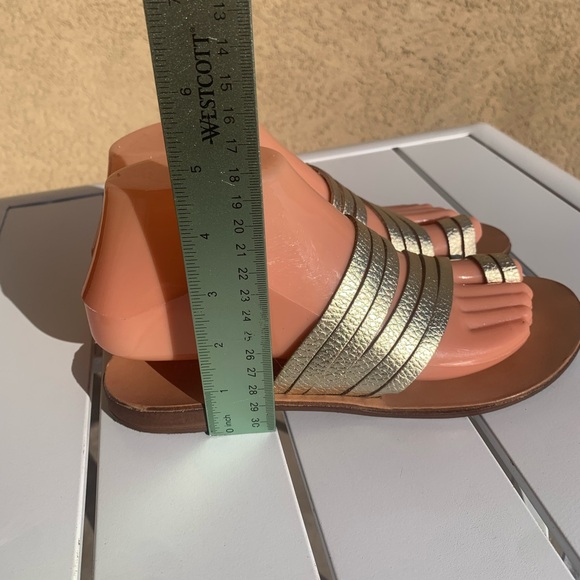 Kurt Geiger London summer gold leather shoes size 6-6.5 ( European 36.5) - Picture 6 of 14